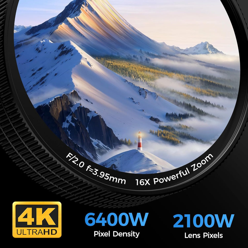 Digitale camera, 4K, 64 MP, autofocus, camera: digitale zoom, 16 x 180 graden, opvouwbaar, 3IPS-display, 32 GB kaart voor vlog, zwarte camera, cadeau voor beginners, tieners, kinderen